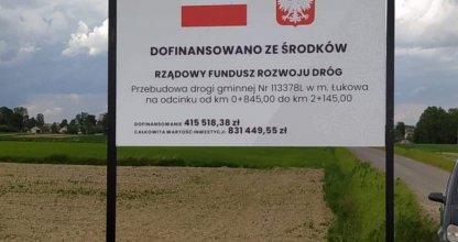 Przebudowa drogi gminnej Nr 113378L w m. Łukowa na odcinku od km 0+845,00 do km 2+145,00